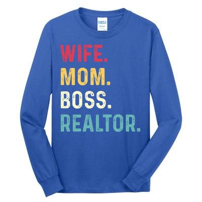 Wife Mom Boss Realtor Female Funny Gift Tall Long Sleeve T-Shirt