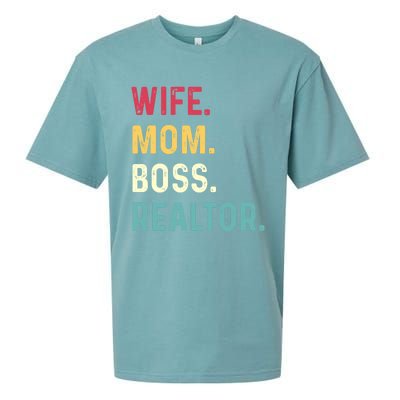 Wife Mom Boss Realtor Female Funny Gift Sueded Cloud Jersey T-Shirt