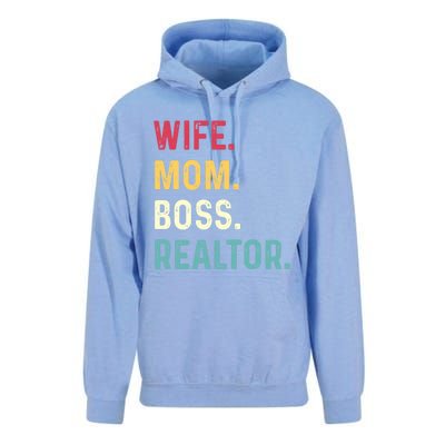 Wife Mom Boss Realtor Female Funny Gift Unisex Surf Hoodie