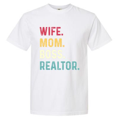 Wife Mom Boss Realtor Female Funny Gift Garment-Dyed Heavyweight T-Shirt