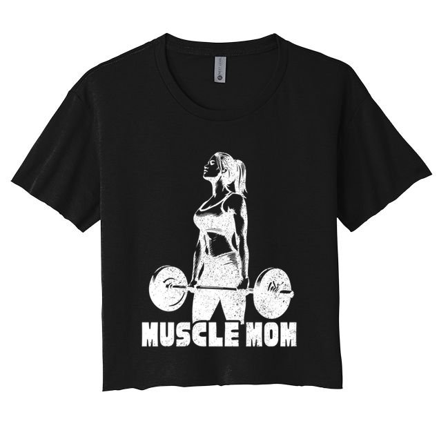 Workout Mom Bodybuilding Moms Working Out Funny Gift Crop Top