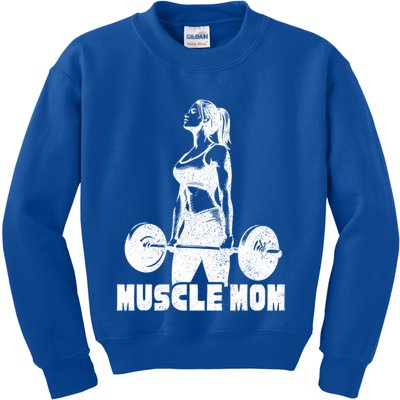 Workout Mom Bodybuilding Moms Working Out Funny Gift Kids Sweatshirt