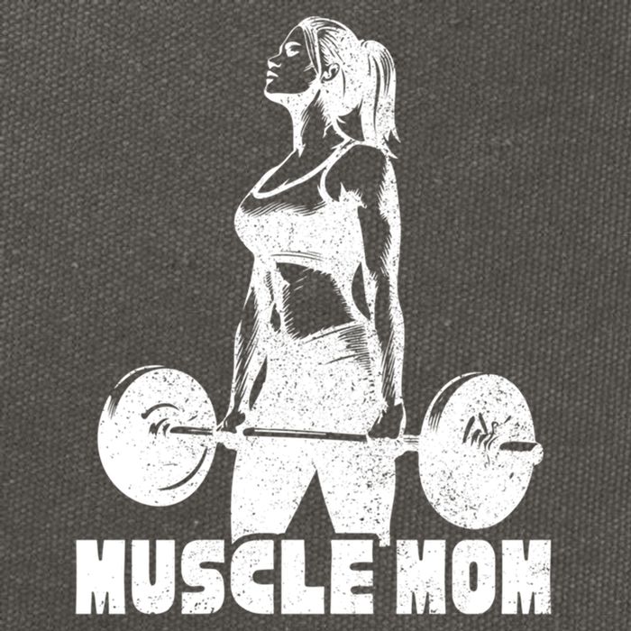 Workout Mom Bodybuilding Moms Working Out Funny Gift Cotton Canvas Backpack