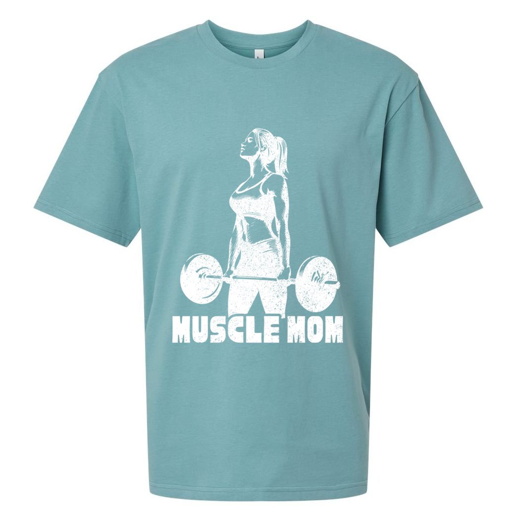 Workout Mom Bodybuilding Moms Working Out Funny Gift Sueded Cloud Jersey T-Shirt