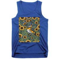 Western Meadowlark Bird Surrounded By Sunflowers Gift Tank Top