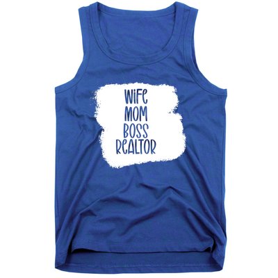 Wife Mom Boss Realtor Funny Real Estate Agent Gift Tank Top