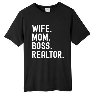 Wife Mom Boss Realtor Real Estate Agent Gift Tall Fusion ChromaSoft Performance T-Shirt