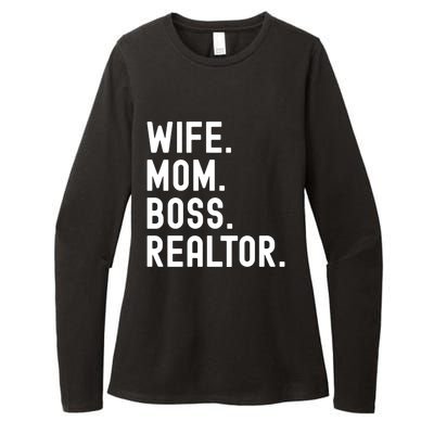 Wife Mom Boss Realtor Real Estate Agent Gift Womens CVC Long Sleeve Shirt