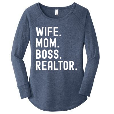 Wife Mom Boss Realtor Real Estate Agent Gift Women's Perfect Tri Tunic Long Sleeve Shirt