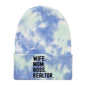 Wife Mom Boss Realtor Real Estate Agent Gift Tie Dye 12in Knit Beanie