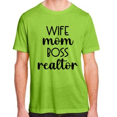 Wife Mom Boss Realtor Real Estate Agent Funny Gift Adult ChromaSoft Performance T-Shirt