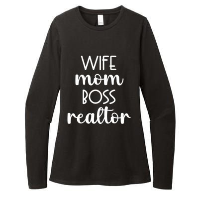 Wife Mom Boss Realtor Real Estate Agent Funny Gift Womens CVC Long Sleeve Shirt