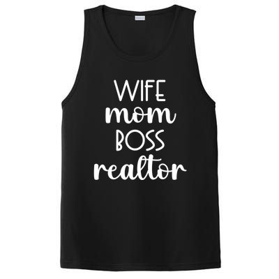 Wife Mom Boss Realtor Real Estate Agent Funny Gift PosiCharge Competitor Tank