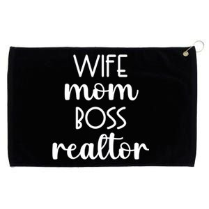 Wife Mom Boss Realtor Real Estate Agent Funny Gift Grommeted Golf Towel