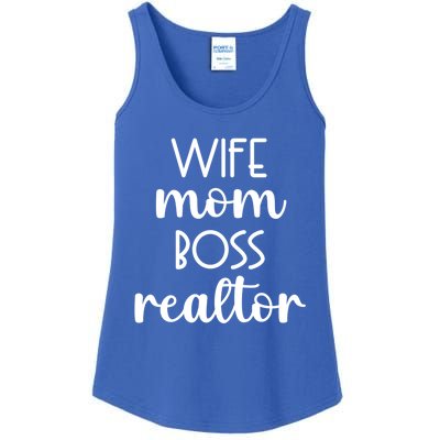 Wife Mom Boss Realtor Real Estate Agent Funny Gift Ladies Essential Tank