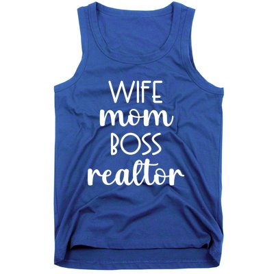 Wife Mom Boss Realtor Real Estate Agent Funny Gift Tank Top