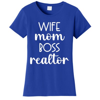 Wife Mom Boss Realtor Real Estate Agent Funny Gift Women's T-Shirt