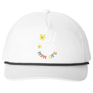 Weird Moms Build Character Groovy Mama Mothers Day Snapback Five-Panel Rope Hat