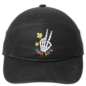 Weird Moms Build Character Groovy Mama Mothers Day 7-Panel Snapback Hat