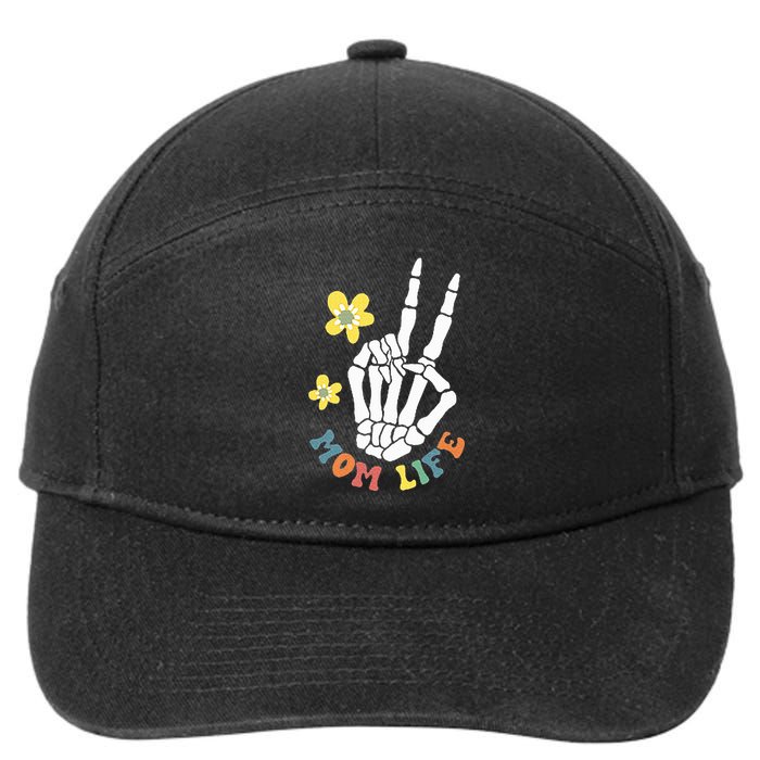 Weird Moms Build Character Groovy Mama Mothers Day 7-Panel Snapback Hat