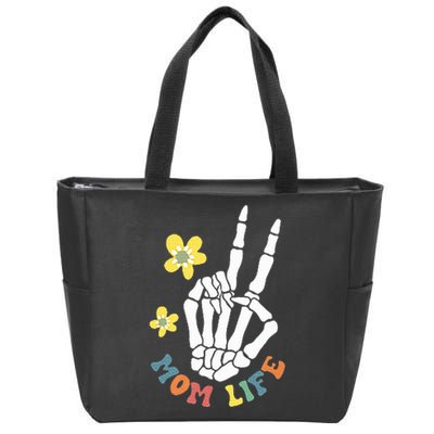 Weird Moms Build Character Groovy Mama Mothers Day Zip Tote Bag