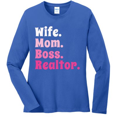 Wife Mom Boss Realtor Real Estate Agent Gift Ladies Long Sleeve Shirt