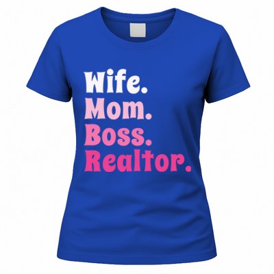 Wife Mom Boss Realtor Real Estate Agent Gift Women's T-Shirt