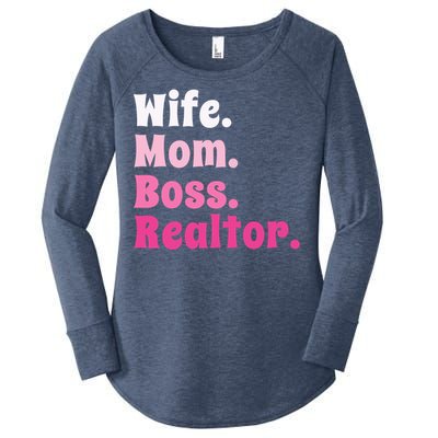 Wife Mom Boss Realtor Real Estate Agent Gift Women's Perfect Tri Tunic Long Sleeve Shirt