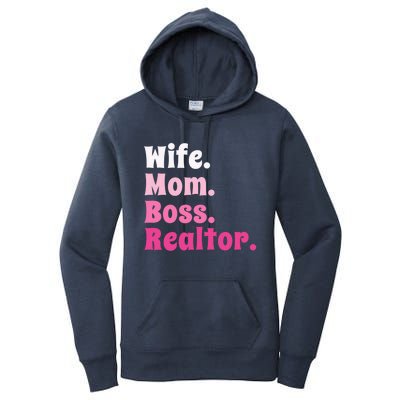 Wife Mom Boss Realtor Real Estate Agent Gift Women's Pullover Hoodie