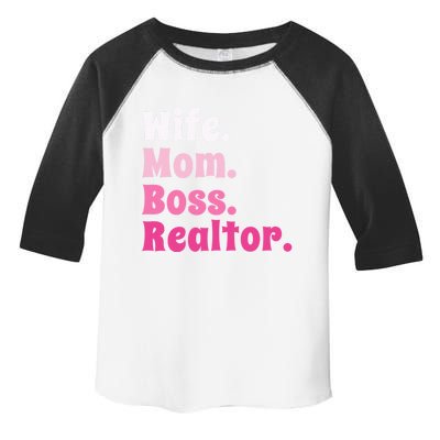 Wife Mom Boss Realtor Real Estate Agent Gift Toddler Fine Jersey T-Shirt