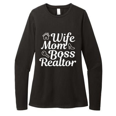 Wife Mom Boss Realtor Gift Womens CVC Long Sleeve Shirt