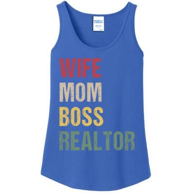 Wife Mom Boss Realtor Funny Gift Ladies Essential Tank