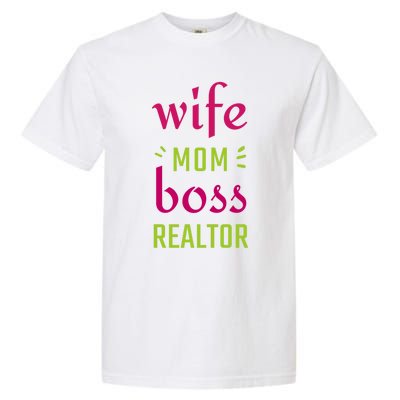 Wife Mom Boss Realtor Gift Garment-Dyed Heavyweight T-Shirt