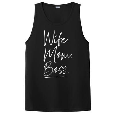 Wife Mom Boss Gift PosiCharge Competitor Tank