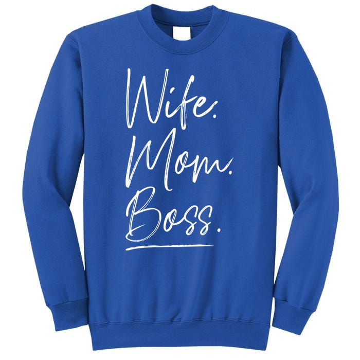 Wife Mom Boss Gift Sweatshirt