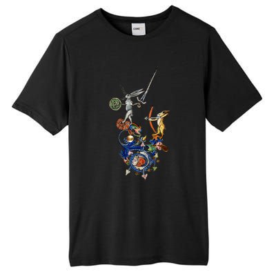 Weird Medieval Bestiary Killer Rabbits With Sword And Bow Tall Fusion ChromaSoft Performance T-Shirt