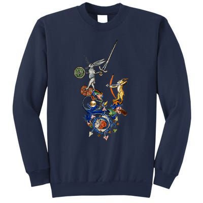 Weird Medieval Bestiary Killer Rabbits With Sword And Bow Sweatshirt