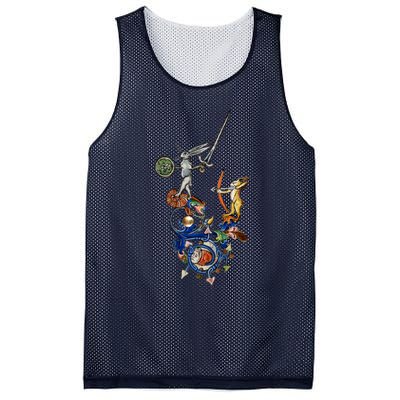 Weird Medieval Bestiary Killer Rabbits With Sword And Bow Mesh Reversible Basketball Jersey Tank