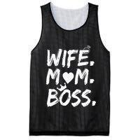 Wife Mom Boss Funny MotherS Day Mesh Reversible Basketball Jersey Tank