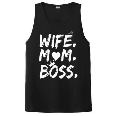 Wife Mom Boss Funny MotherS Day PosiCharge Competitor Tank