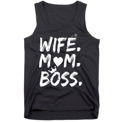 Wife Mom Boss Funny MotherS Day Tank Top