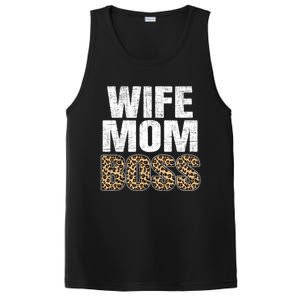 Wife Mom Boss Mom Leopard Mothers Day Cute Gift PosiCharge Competitor Tank