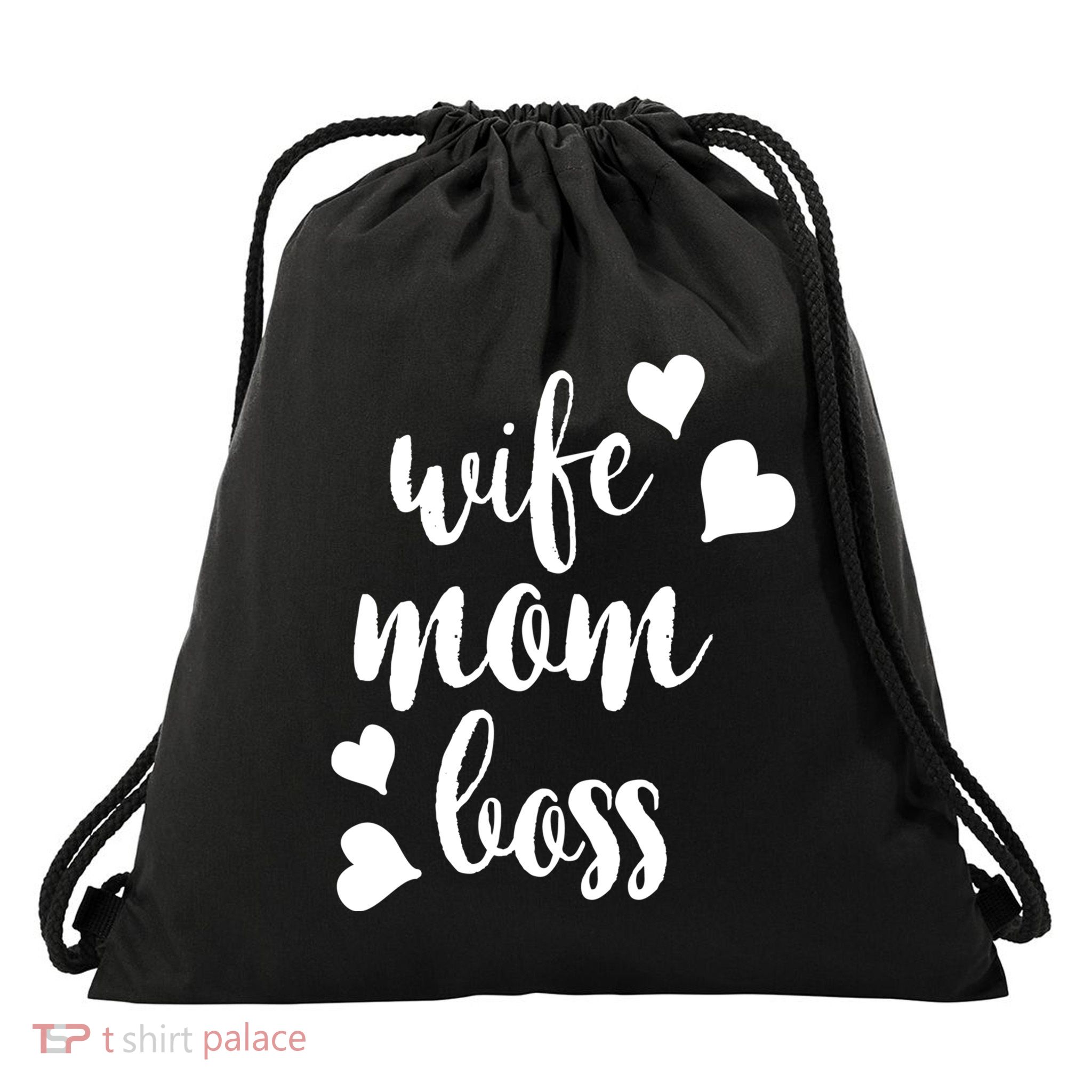 Wife Mom Boss Meaningful Gift Drawstring Bag