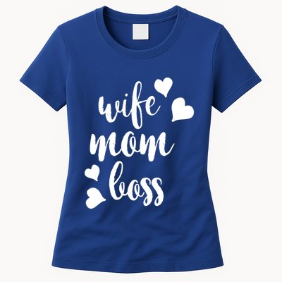 Wife Mom Boss Meaningful Gift Womens T-Shirt