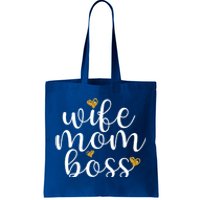 Wife Mom Boss Golden Heart Love Gift For Working Mama Cute Great Gift Tote Bag