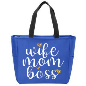 Wife Mom Boss Golden Heart Love Gift For Working Mama Cute Great Gift Zip Tote Bag