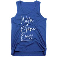 Wife Mom Boss Gift Tank Top