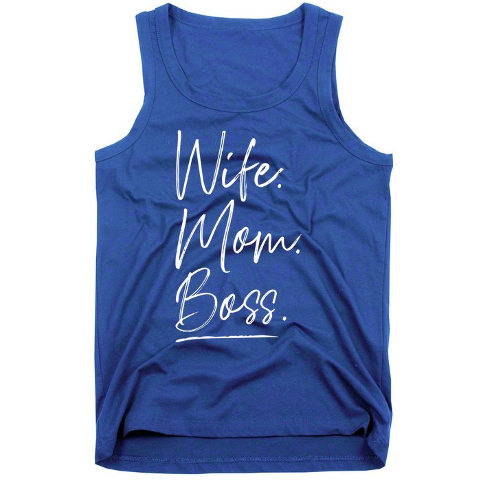 Wife Mom Boss Gift Tank Top