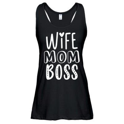 Wife Mom Boss Cute Gift Ladies Essential Flowy Tank