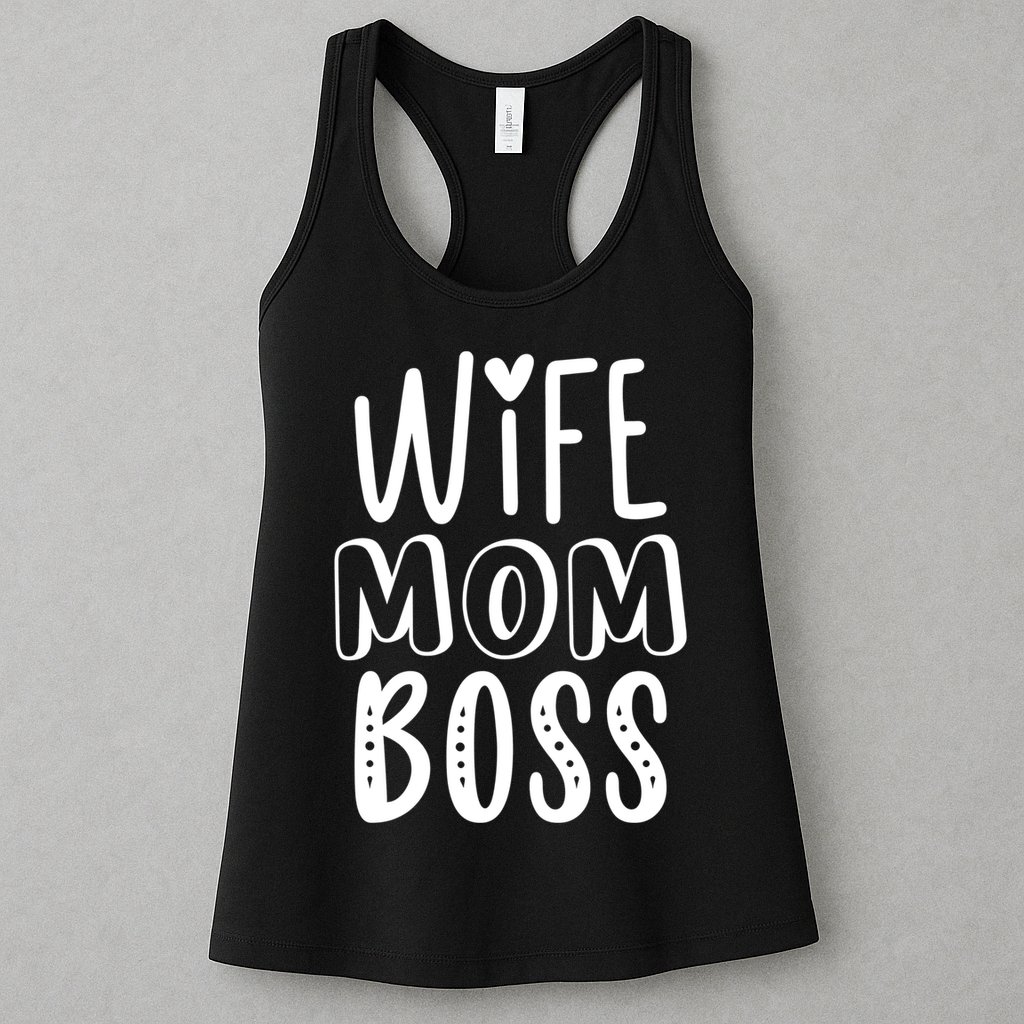 Wife Mom Boss Cute Gift Womens Tank Top